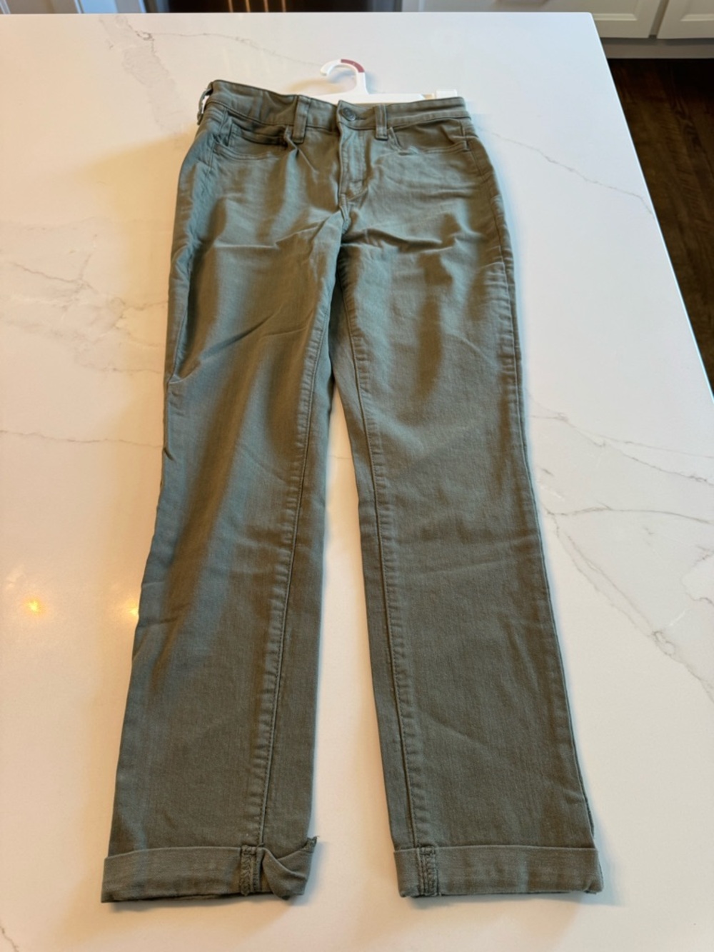 SO Women's Straight-Leg Jeans in Olive